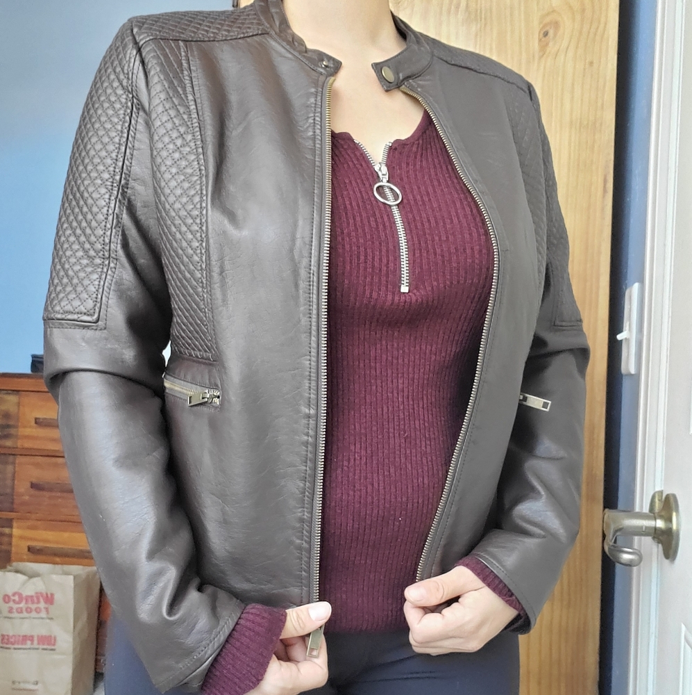Faux leather jacket